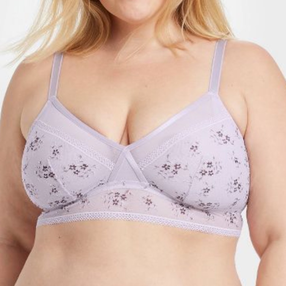 Violet Plus Size Unlined Lace Bralette NWOT